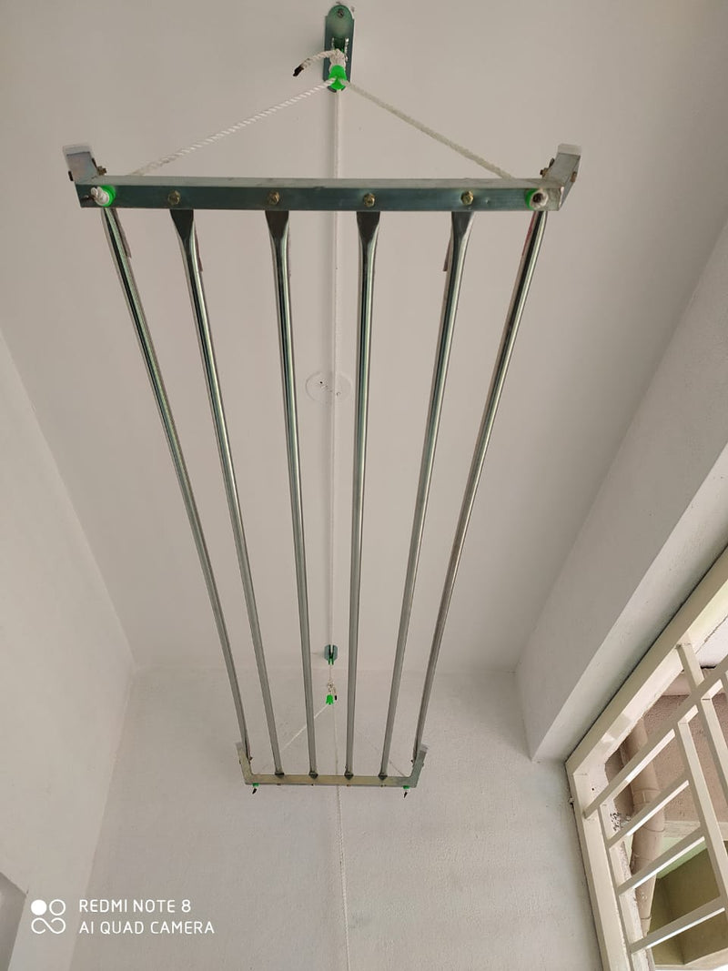 Flying Hangers single rope ceiling mounted clothes dryer
