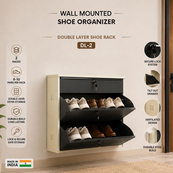 Wall Mounted Double Layer Shoe Organizer - DL-2