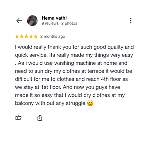 Flying Hangers existing testimonial gallery image 3